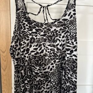 Black and White Animal Print Tank Top